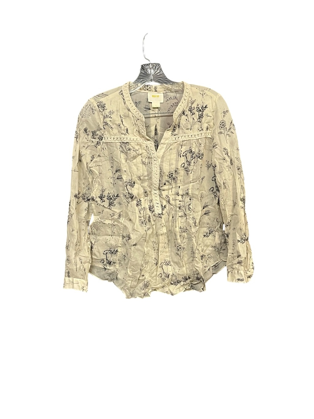 Maeve Anthropologie Botanical Peplum Blouse Women’s Size 0 Cotton Boho Floral